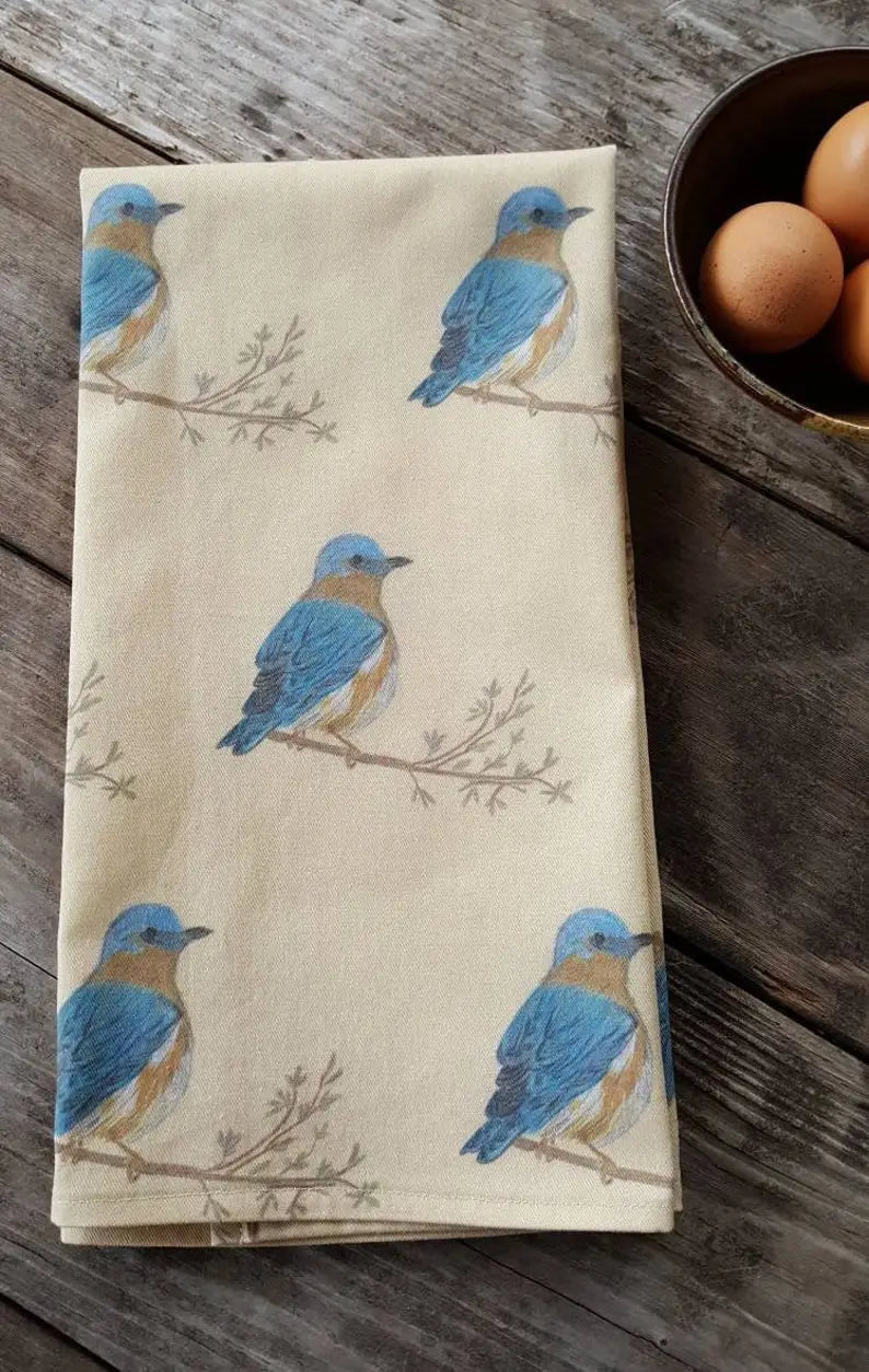 Bluebird Tea Towel