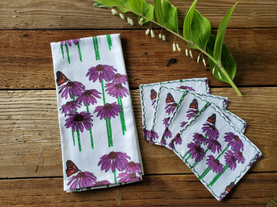 Coneflower Tea Towel