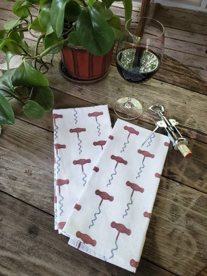 Corkscrew Tea Towel