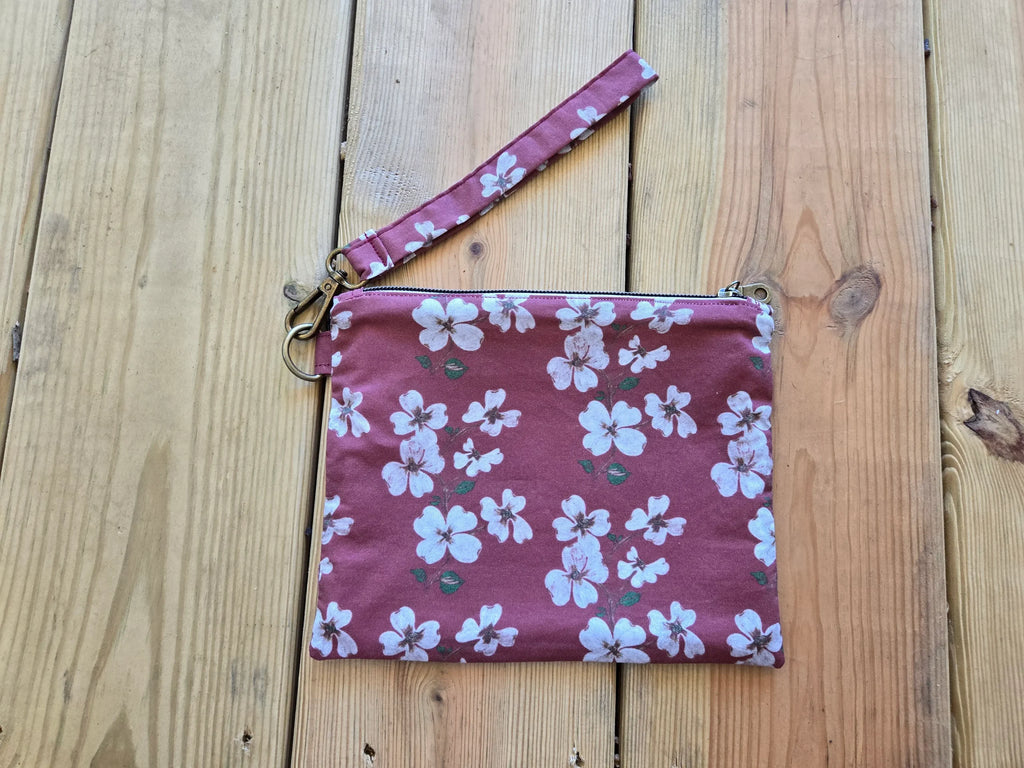 Dogwood Wristlet Zipper Pouch