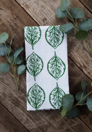 Elm Tree Leaf Tea Towel