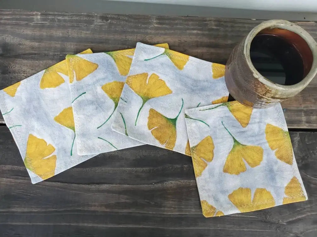 Ginkgo Leaf Cocktail Napkin Set
