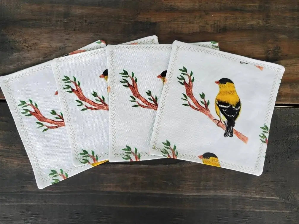Goldfinch Cocktail Napkin Set