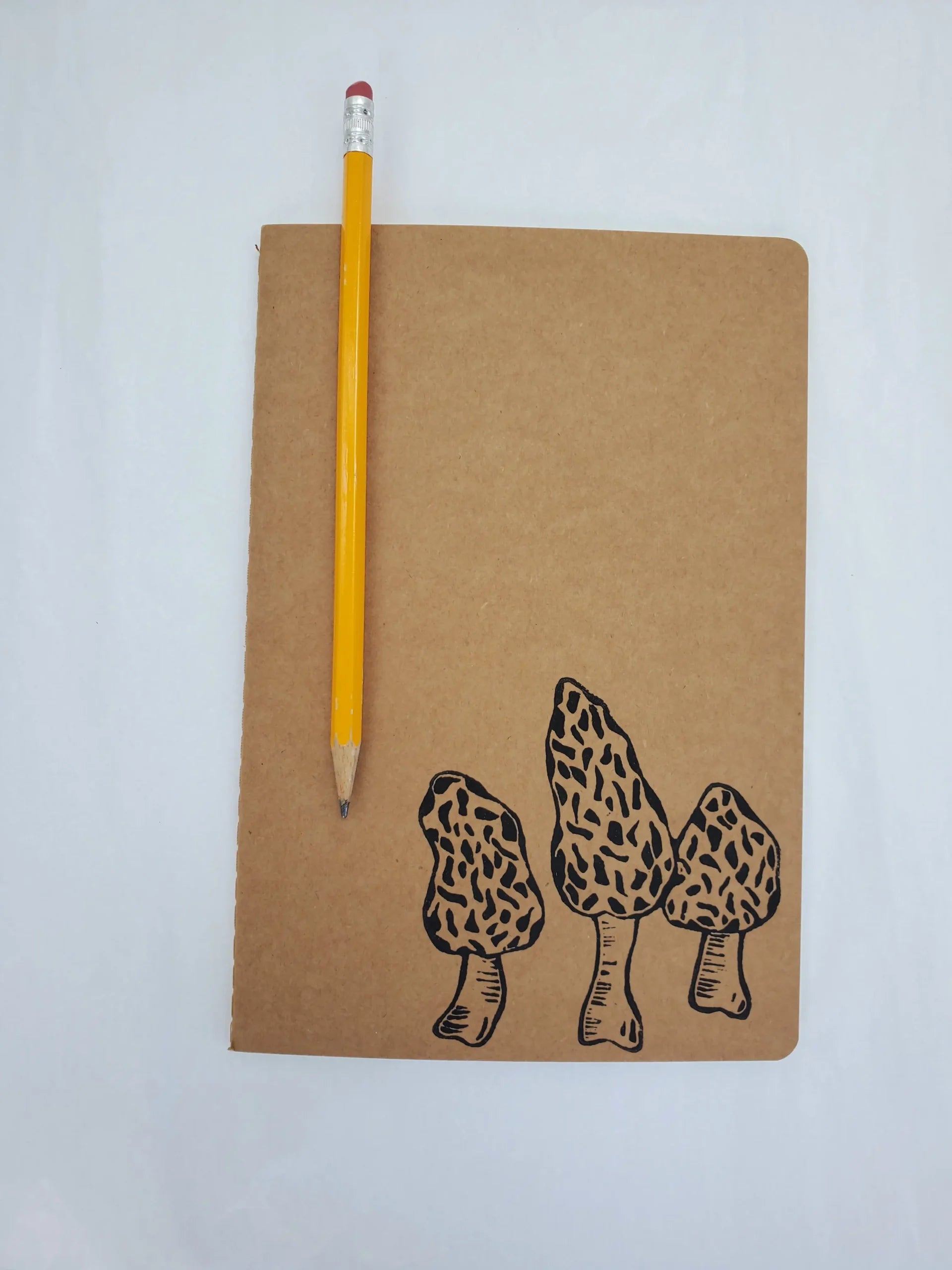Morel Mushroom Linocut Journal