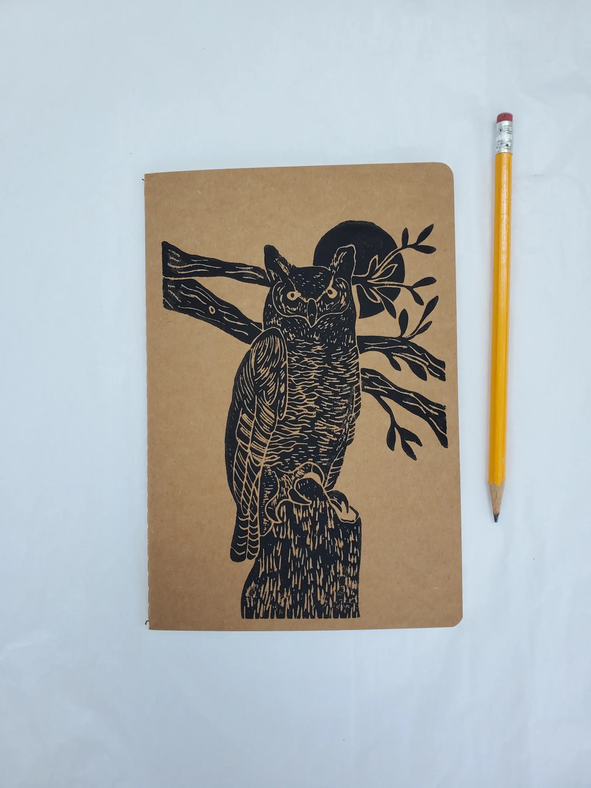 Owl Linocut Journal