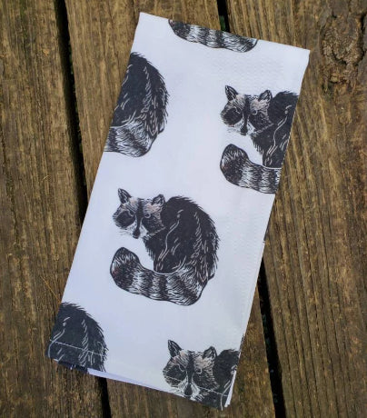 Raccoon Tea Towel