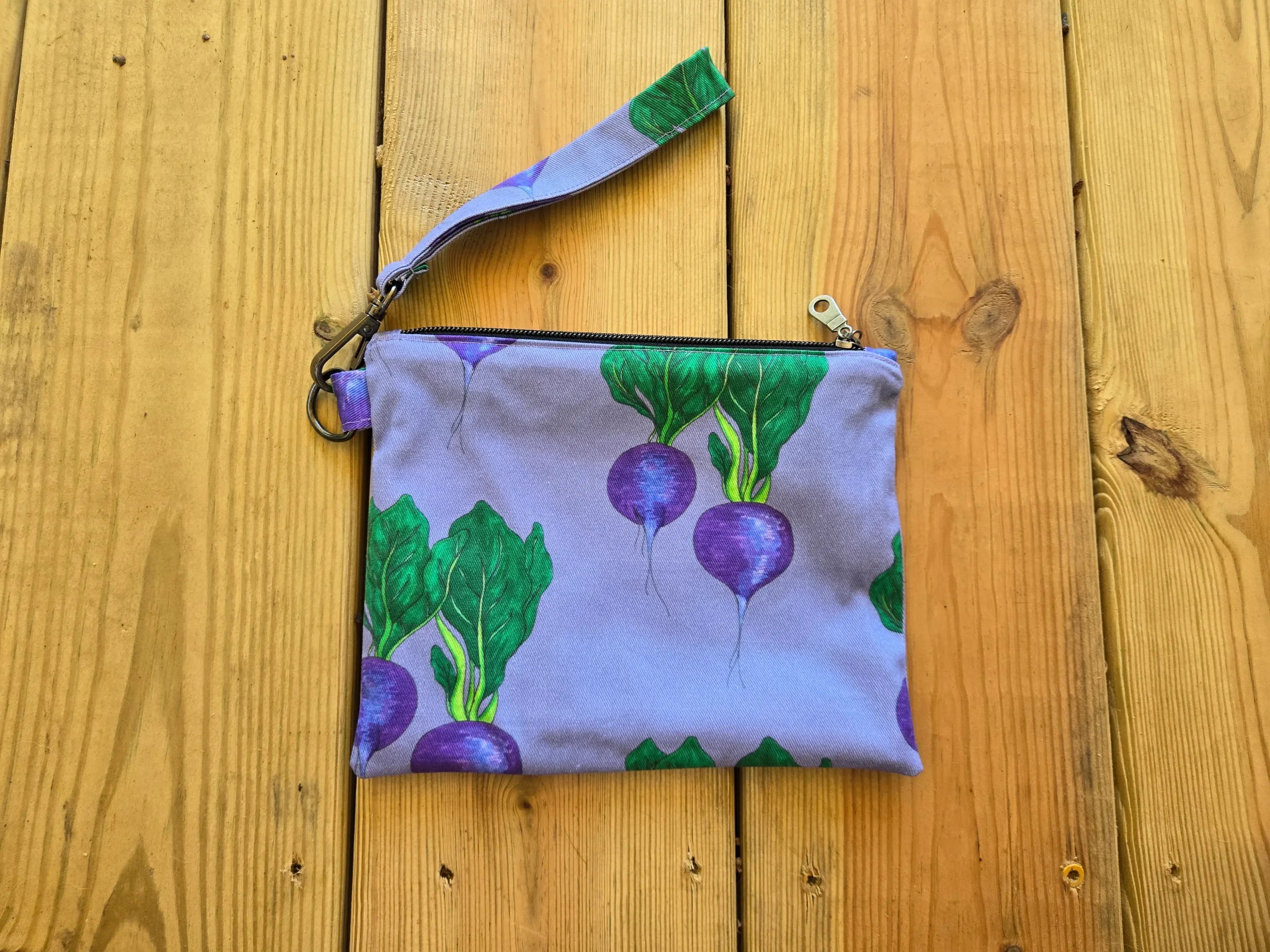 Radish Wristlet Zipper Pouch