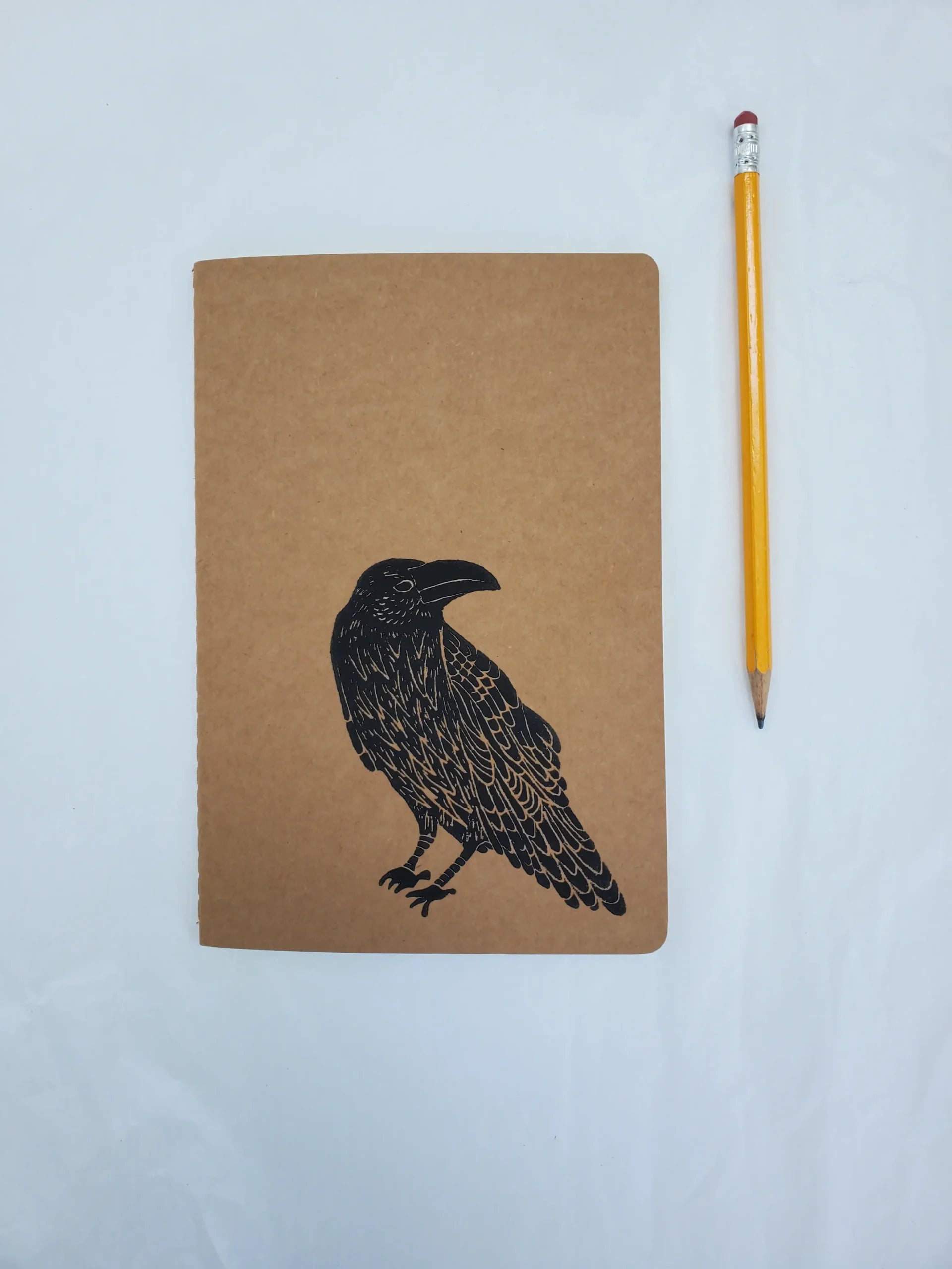 Raven Linocut Journal