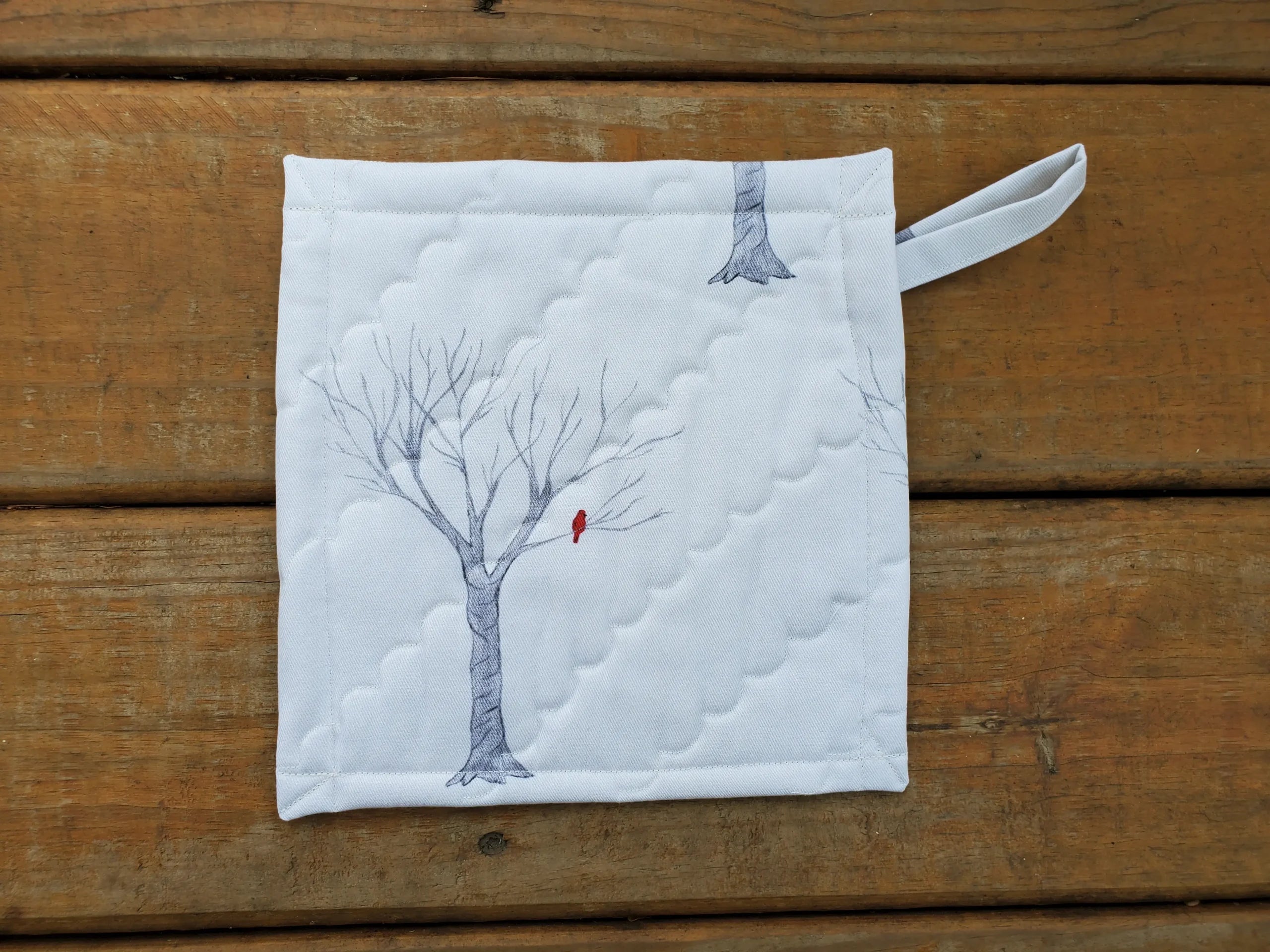 Red Bird Pot Holder