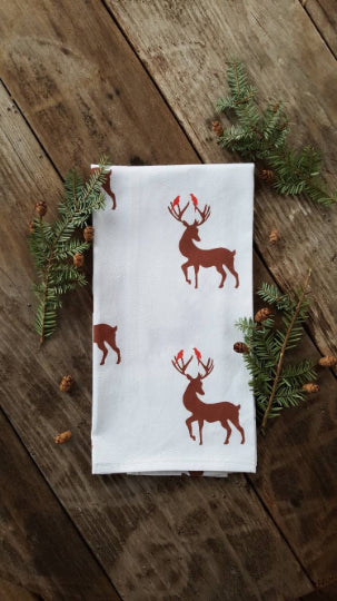 Reindeer Tea Towel