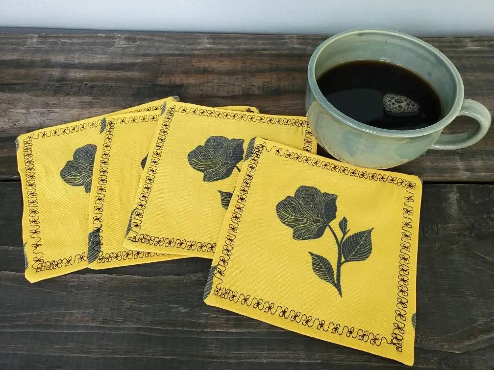 Rose Poppy Cocktail Napkin Set