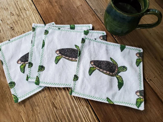 Sea Turtle Cocktail Napkin Set