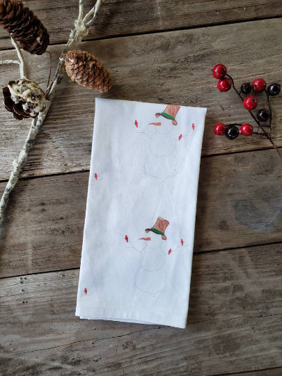 Snowman Tea Towel