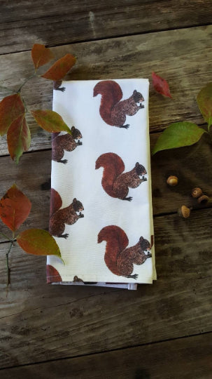 Squirrel Tea Towel