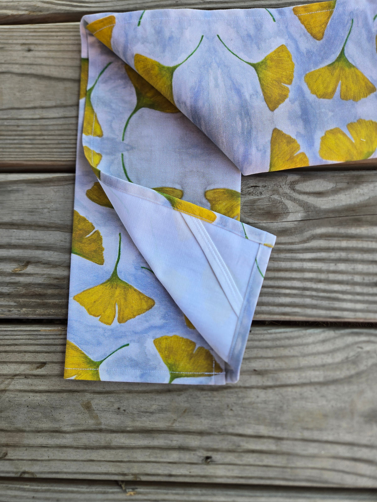 Ginkgo Leaves Tea Towel